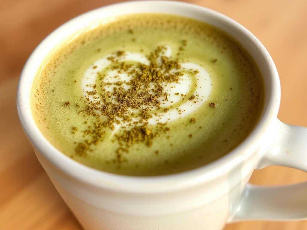 how do you make a matcha latte with creamy foam and green tea powder