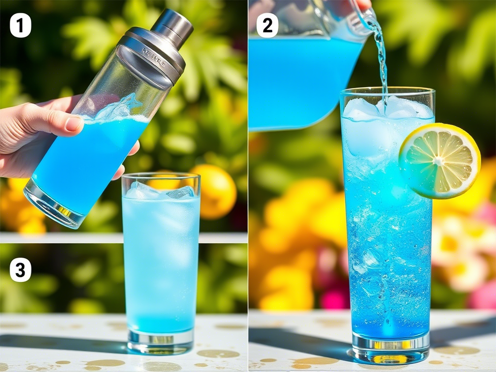 "how to make electric lemonade cocktail step-by-step"
