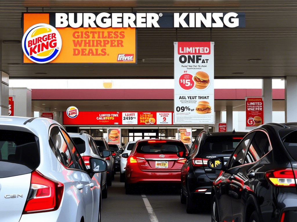 Burger King free Whoppers deal visible on mobile app with reward points highlighted