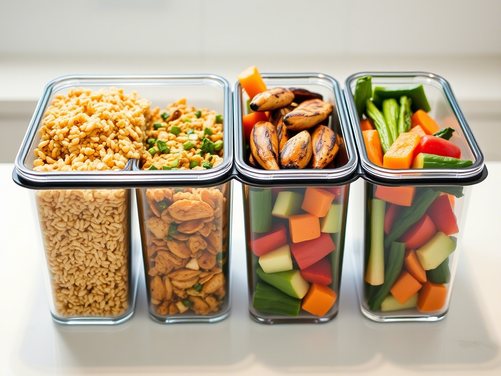 recipes using farro in meal prep containers with chicken and vegetables