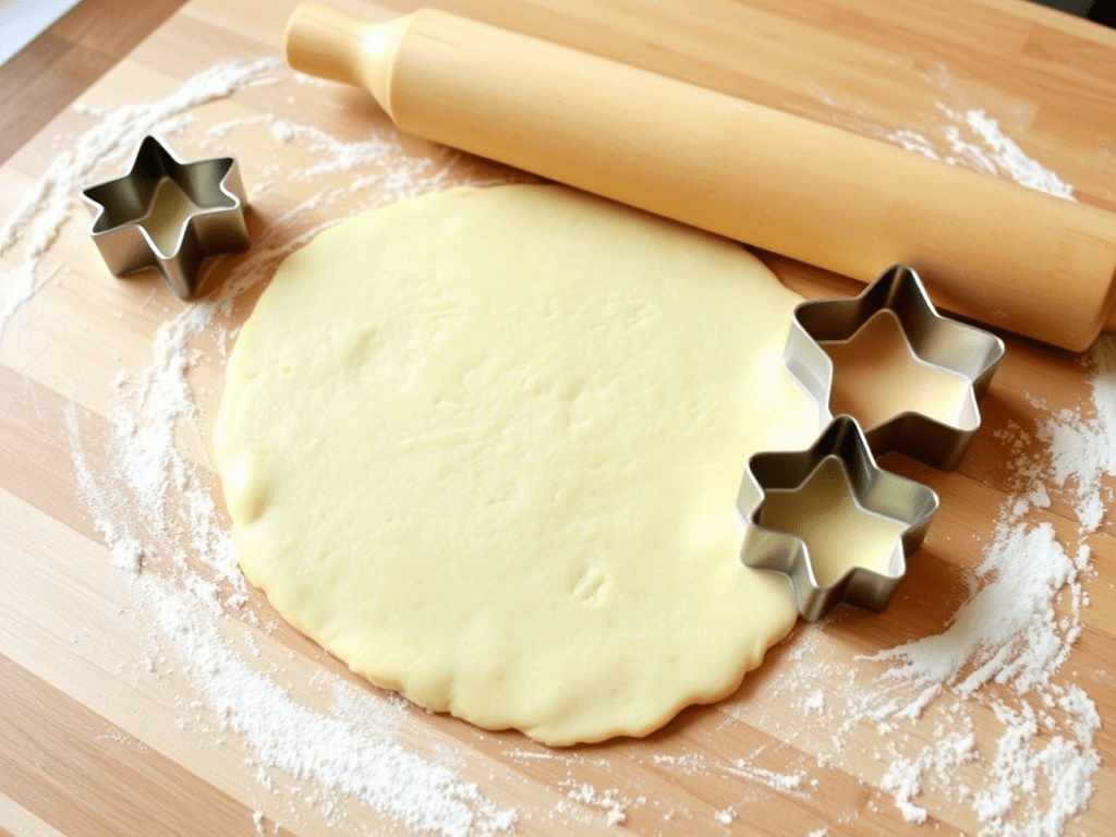 “betty crocker sugar cookie mix cut out recipe in progress with cookie cutters”