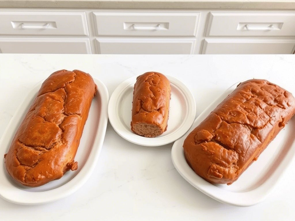 “meatloaf cooking time by weight comparison visual”