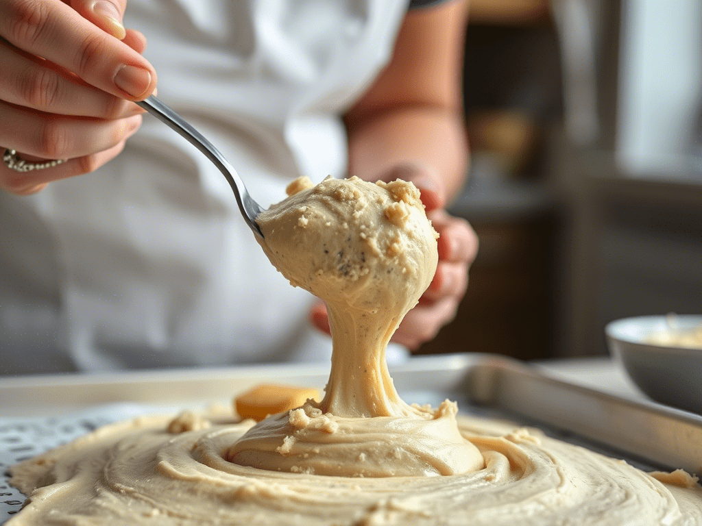 step-by-step process making cake mix cookies