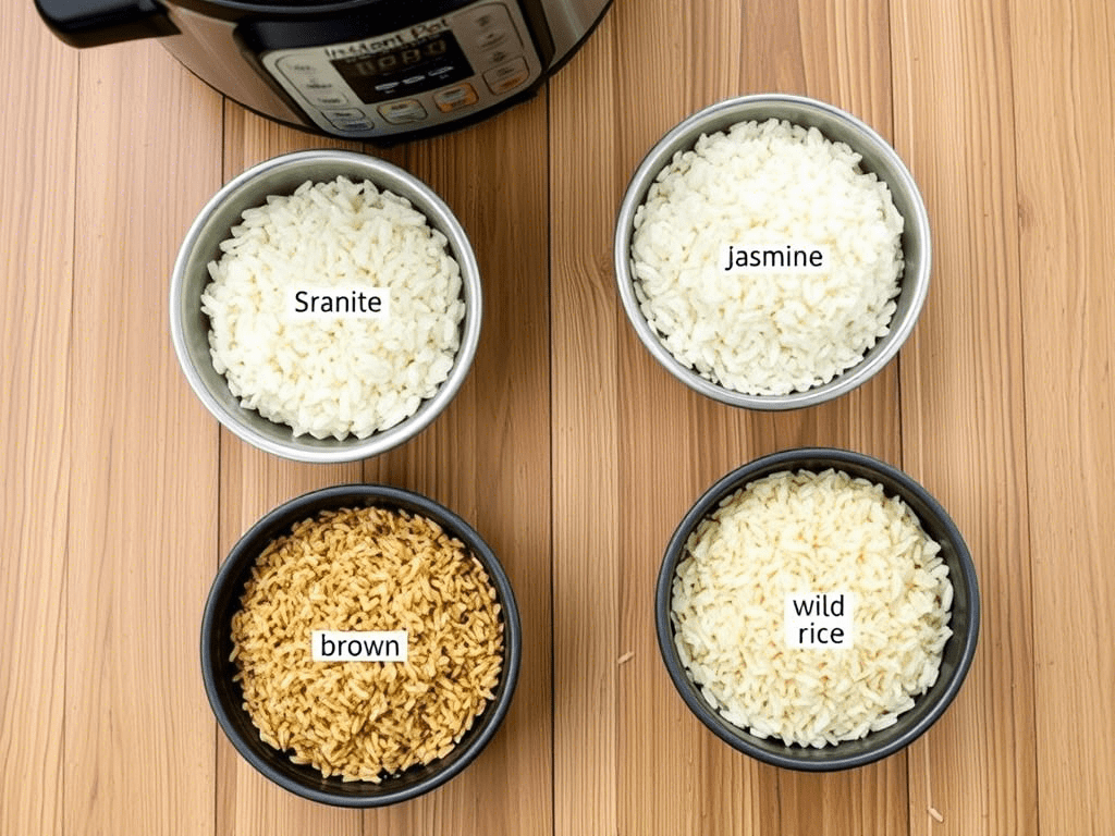 Types of rice used in an Instant Pot rice cooker