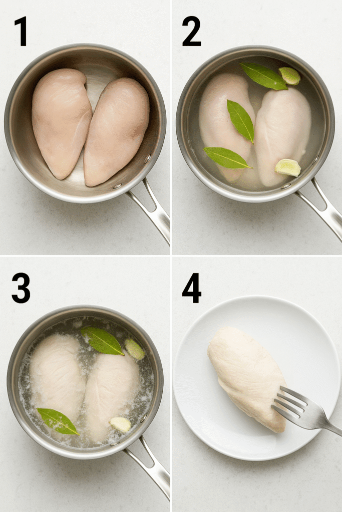 How to boil chicken with herbs and garlic in a pot – step-by-step visual
