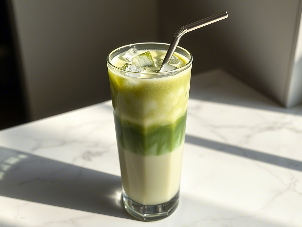 how to make iced matcha latte with oat milk and ice for summer drinks