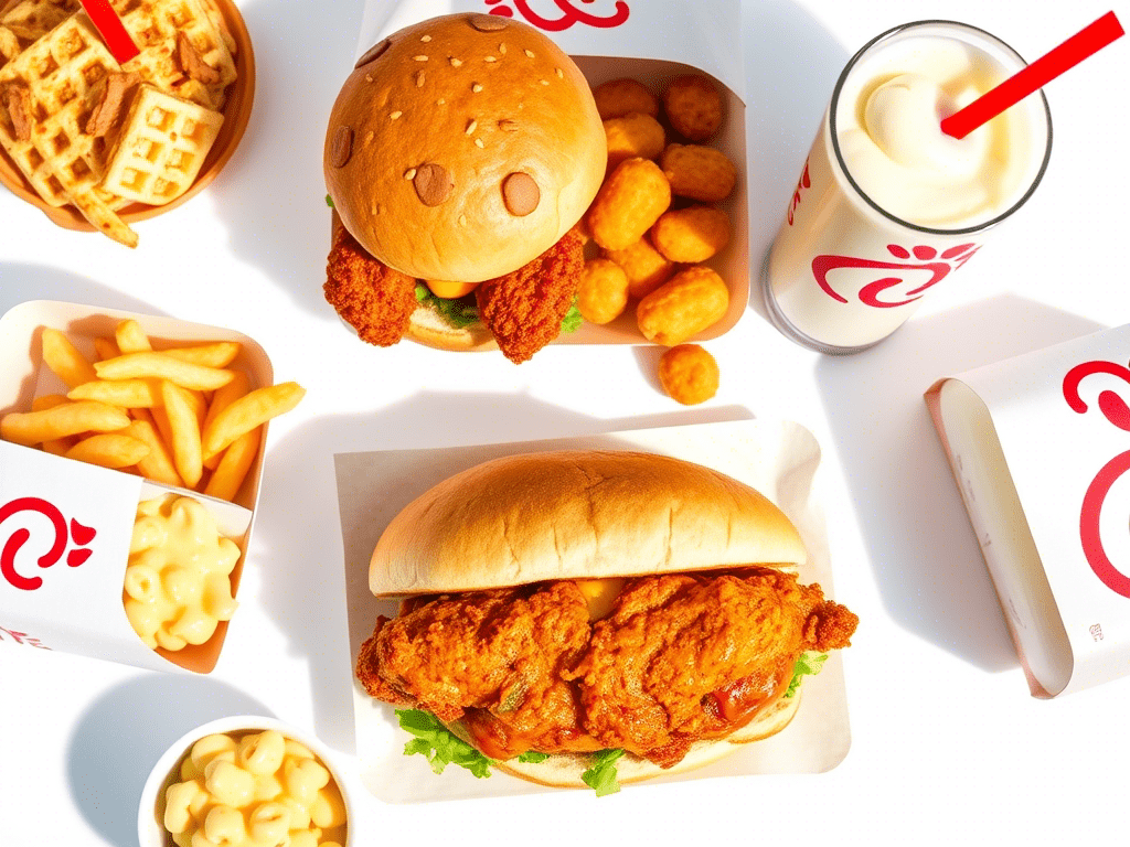 "Best Chick Fil A items including spicy chicken sandwich and mac and cheese"