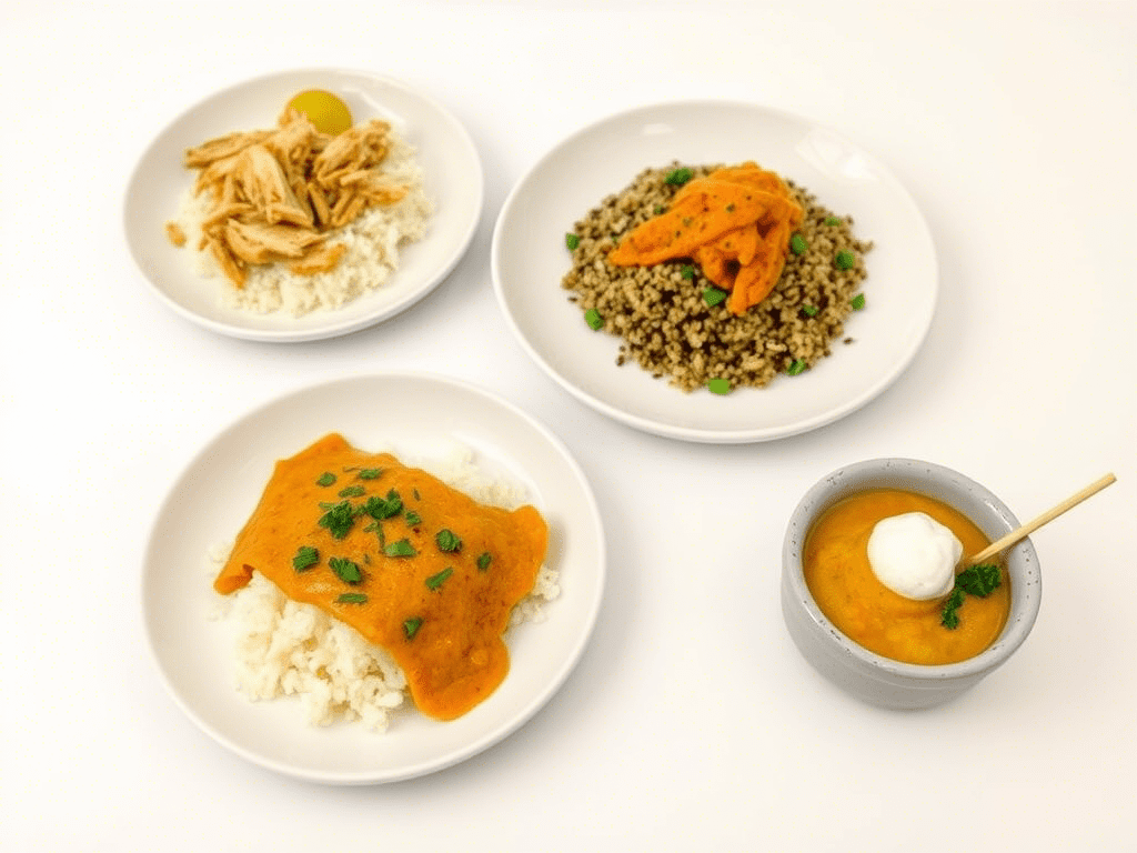 “different serving styles of aji gallina: traditional, modern, and tapas portion”