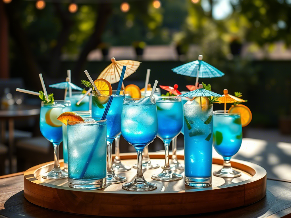 "blue curacao and vodka drink variations"