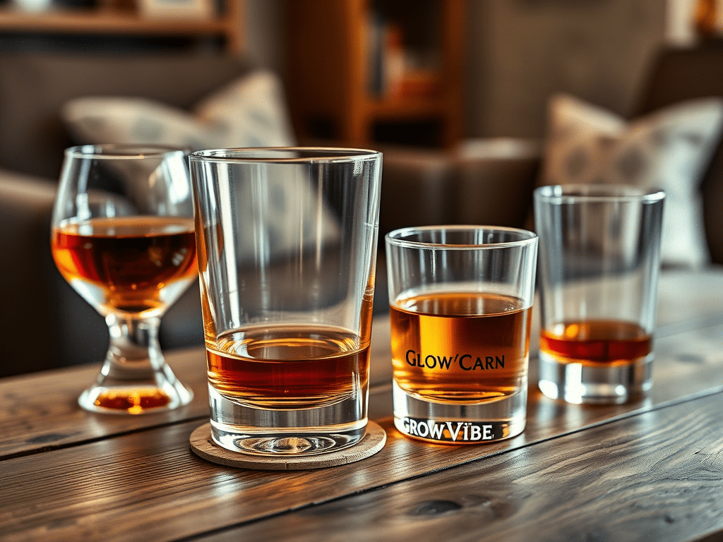 A selection of the best whiskeys served in tasting glasses on a wooden table