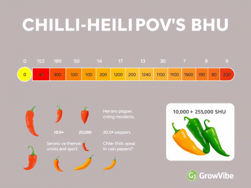 Serrano scoville heat chart showing spiciness level