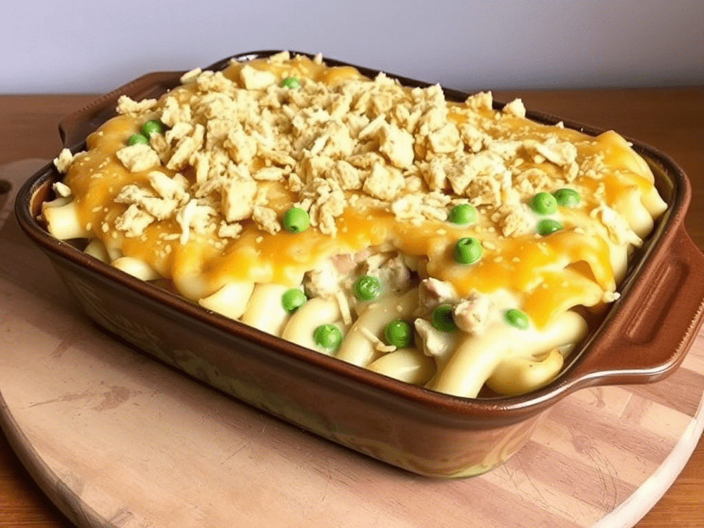 Classic tuna casserole bake inspired by grandma's easy and cheap meals